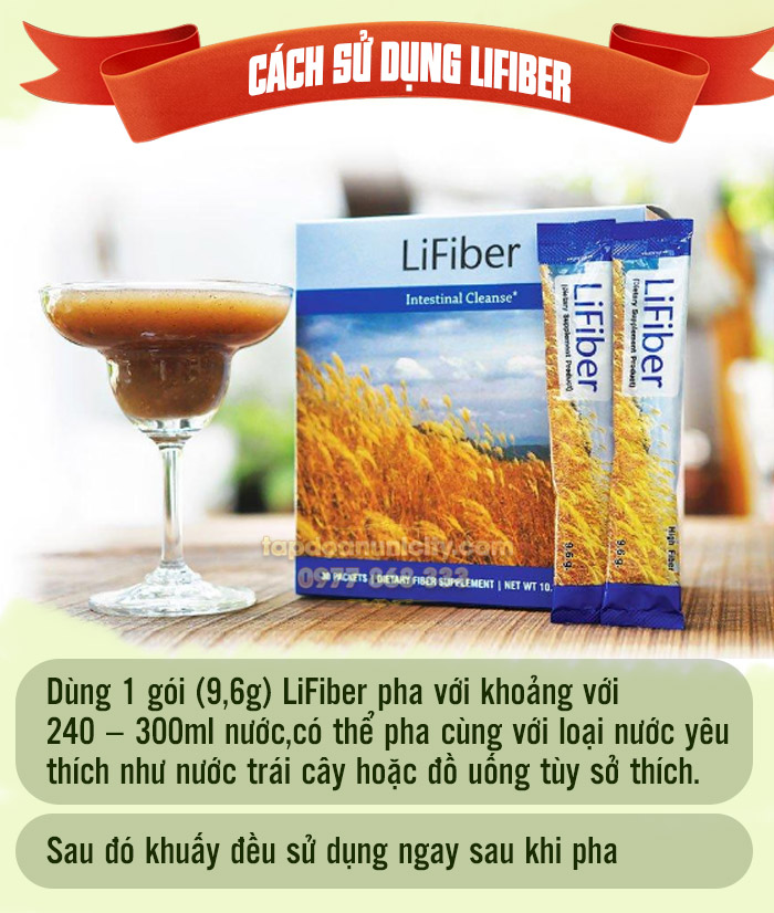 LiFiber Unicity Thải Độc Đường Ruột Hộp 30 Gói - Tập Đoàn Unicity