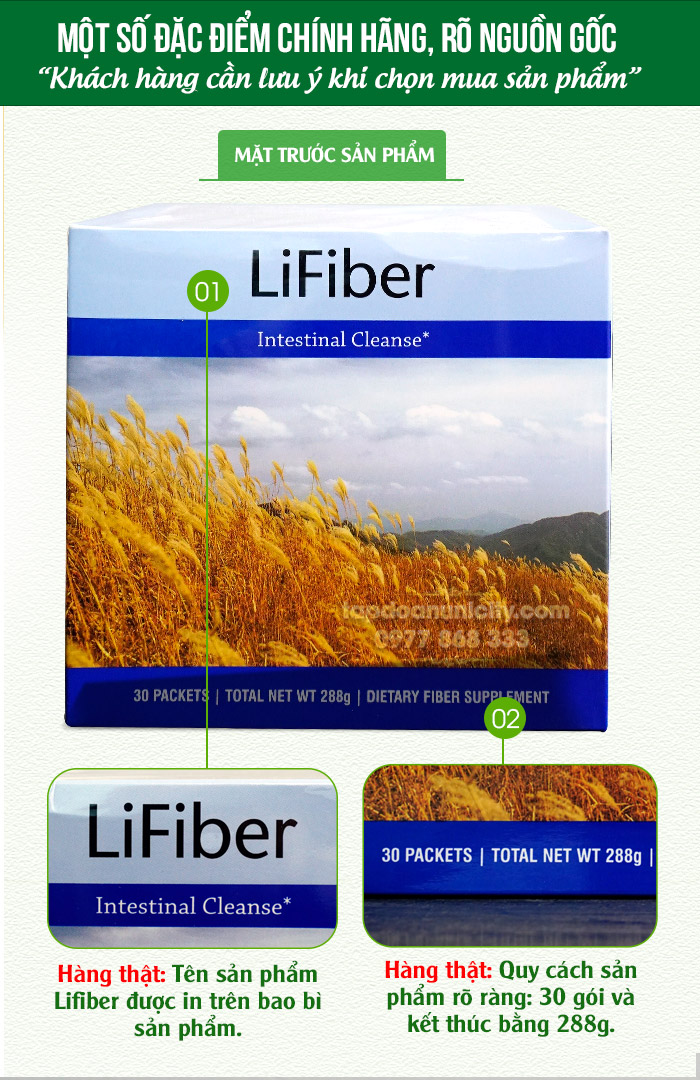 LiFiber Unicity Thải Độc Đường Ruột Hộp 30 Gói - Tập Đoàn Unicity